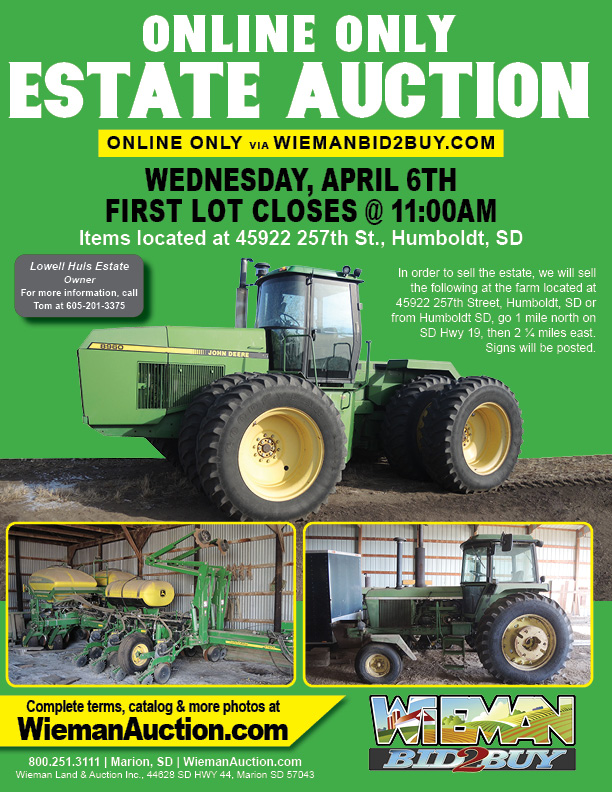 Wieman Land & Auction Southeast South Dakota Auction Solution